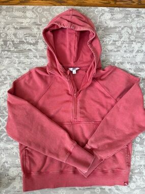 JoyLab Women's Faded Pink Half-Zip Hoodie Swestshirt